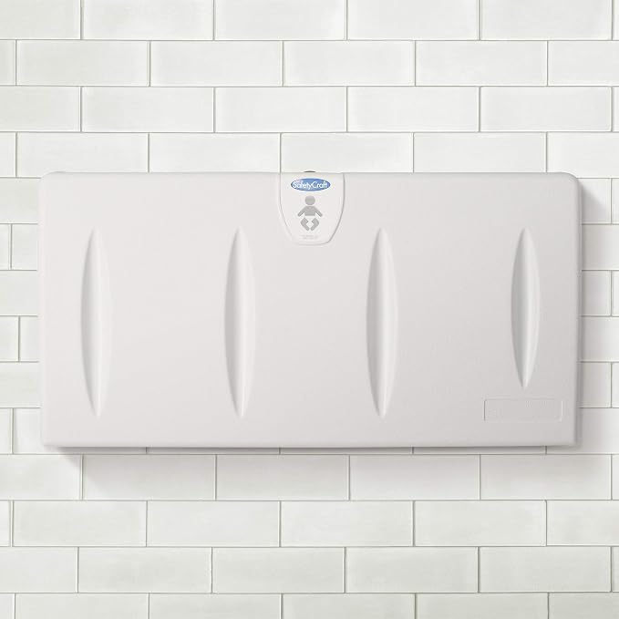 SafetyCraft Horizontal Wall-Mounted Baby Diaper Changing Station - Image 7