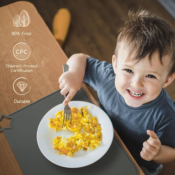 Moonkie Silicone Placemats for Baby & Kid, Stain-Proof Non-Slip Toddler Food - Image 2