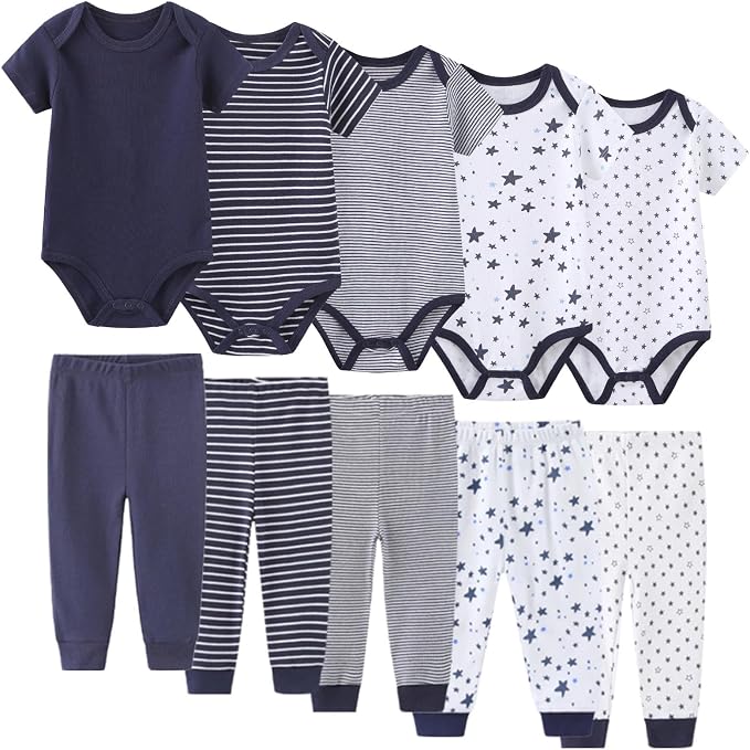 Unisex Baby Boy Girl Pants Sets 10 pack Cotton Casual New born Clothes Comfort by JELYLOVE