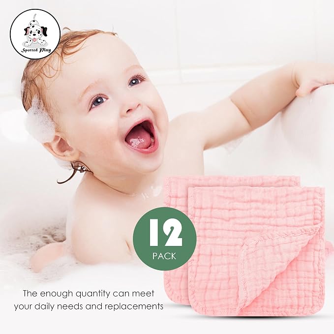 Muslin Burp Cloths 100% Cotton Large 20''x10'' Extra Soft and Absorbent Baby - Image 5