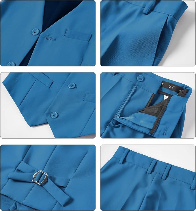 Boys Vest Set Formal Dress Suits Wedding Outfit Dresswear - Image 5