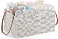 HBlife Diaper Caddy Organizer, Large Hand-Woven Storage Basket by HBlife