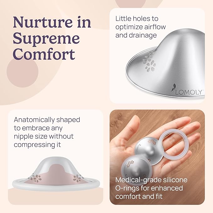 Silver Nipple Covers Breastfeeding: Pure 999 Silver Nipple Shield | Silver - Image 3