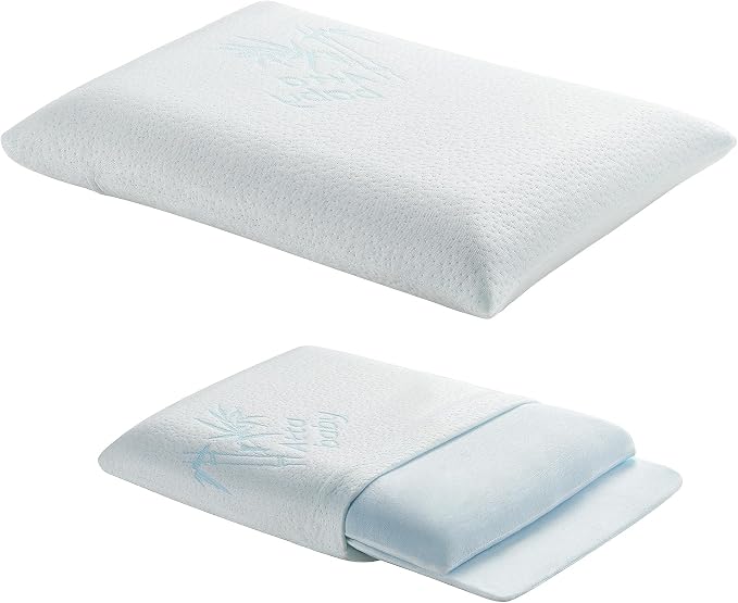 Toddler Pillow, Adjustable Memory Foam Small/Mini Pillow by ATTABABY