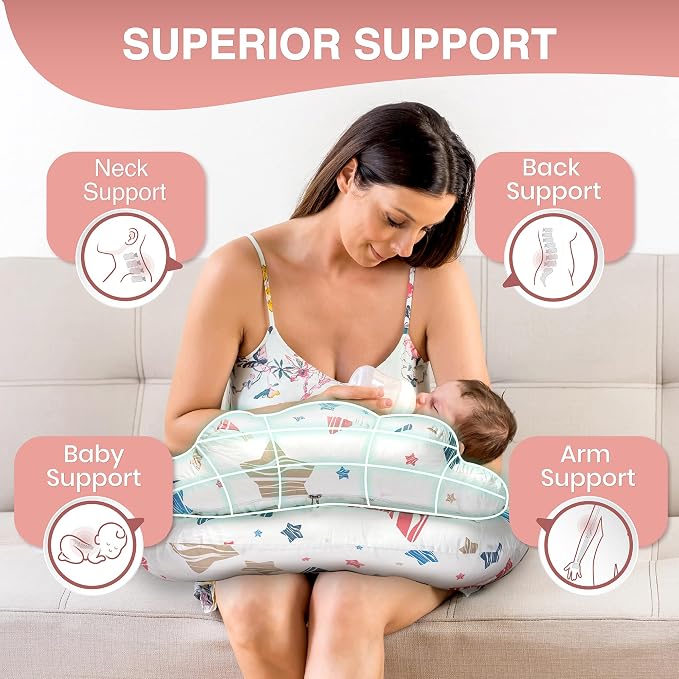 PILLANI Nursing Pillow for Breastfeeding & Bottle Feeding, Original Breast - Image 3