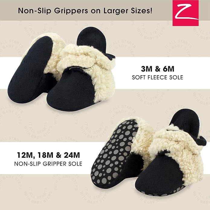 Zutano Unisex Fleece Baby Booties, Two Snap Closure, Newborn to 24 Months - Image 2