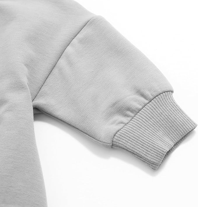 Bafeicao Baby Boy Girl Sweatshirt Romper Organic Cotton Solid Color Long Sleeve - Image 4
