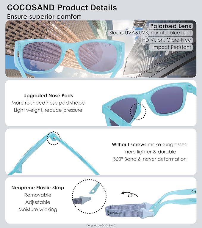 COCOSAND Flexible Baby Sunglasses - Image 5