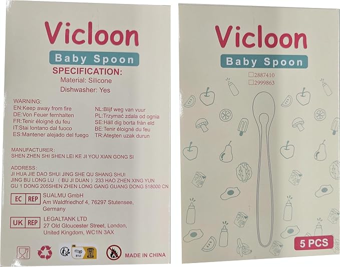 Vicloon Baby Silicone Spoons, Infants Utensils Feeding Supplies, Soft Tip BPA - Image 8