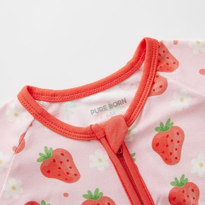 pureborn Baby Infant Boys Girls Sleeper Snug Fit Viscose from Bamboo Pajamas - Image 5