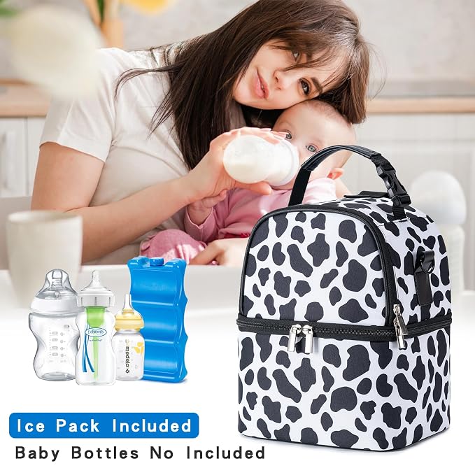 Breastmilk Cooler Bag with Ice Pack Fits 6 Baby Bottles up to 9 Ounce, Breast - Image 6