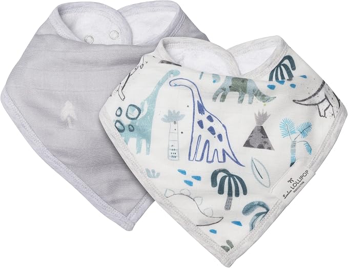 Loulou Lollipop Muslin Bandana Bib Drool Bib Set by LoulouLollipop