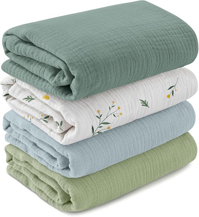 GLLQUEN BABY Muslin Swaddle Blankets by GLLQUENBABY