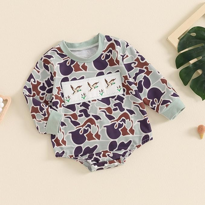VISGOGO Newborn Infant Baby Boy Girls Oversized Romper Little Dude Sweater - Image 3