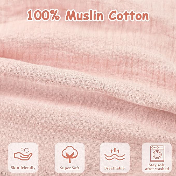 Hooyax Muslin Nursing Pillow Covers Only, Soft and Breathable Nursing Covers - Image 2