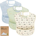 3-Pack Waterproof Baby Bibs for Eating by KeaBabies