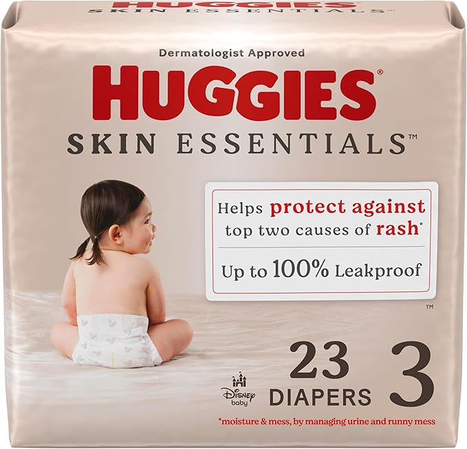 Huggies Size 3 Diapers, Skin Essentials Baby Diapers, Size 3, Packaging May Vary by Huggies%C2%AE