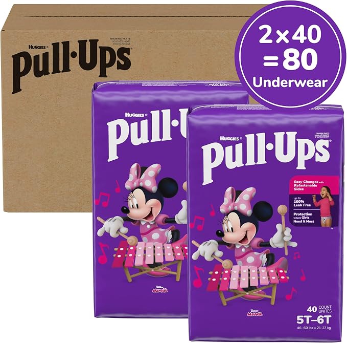 Pull-Ups Girls' Potty Training Pants, Size 5T-6T Training Underwear - Image 2