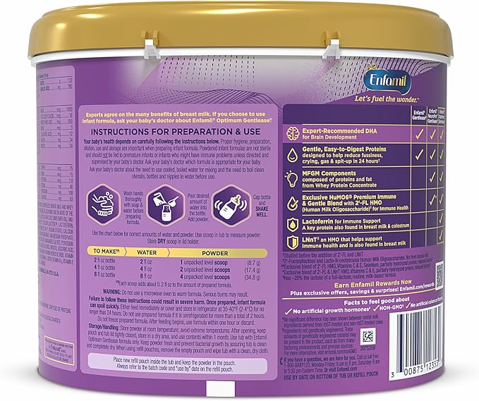 Enfamil Optimum Gentlease, Our Closest Formula to Breast Milk, - Image 13