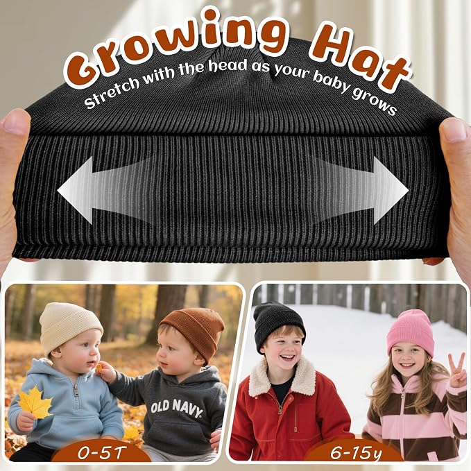 ZOORON Toddler Beanie Baby Boys Girls Beanies Kids Winter Hats Children Knit - Image 3