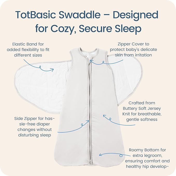 Newborns Swaddle Sleep Sack 0–3 Months, 1.0 TOG Baby Blanket - Image 2
