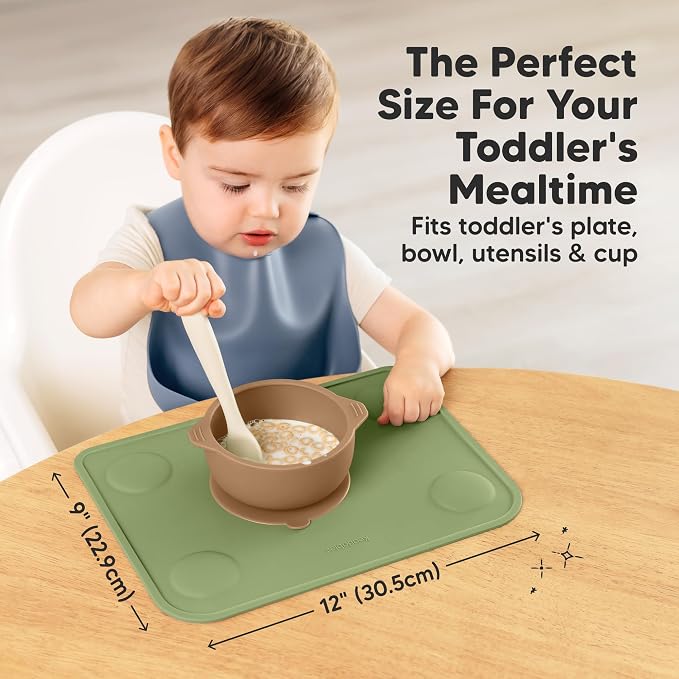 KeaBabies 2-Pack Silicone Placemats - Image 3