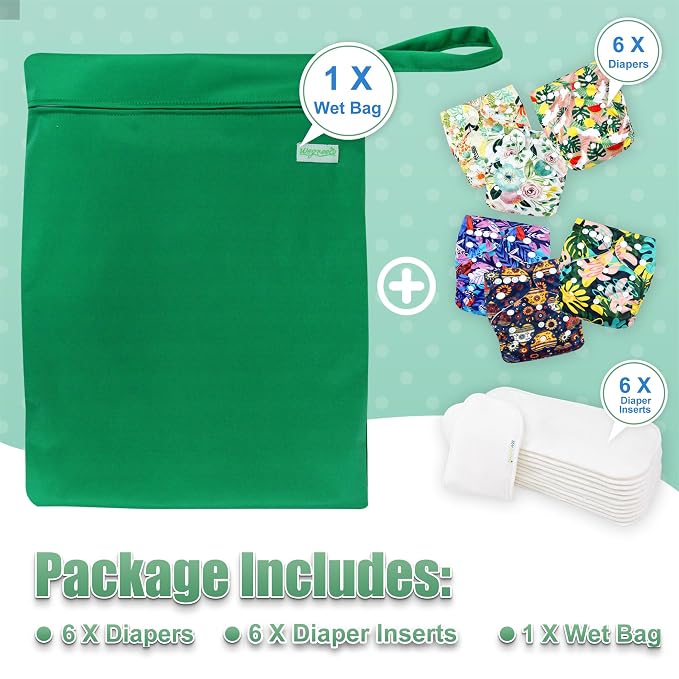 wegreeco Cloth Diapers 6 Pack - Image 6