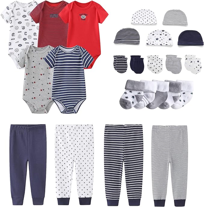 Newborn Layette Gift Set Bodysuits Pants by MAMIMAKA