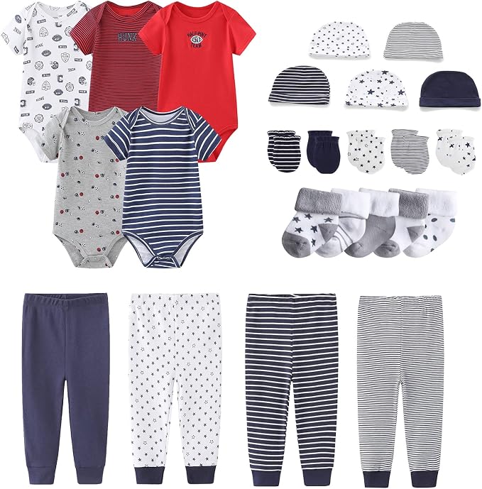 Newborn Layette Gift Set Bodysuits Pants by MAMIMAKA