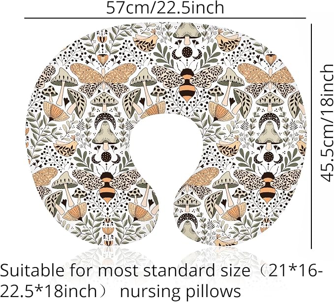 Boyoung Stretchy Nursing Pillow Covers Ultra Soft Slipcovers - Image 5