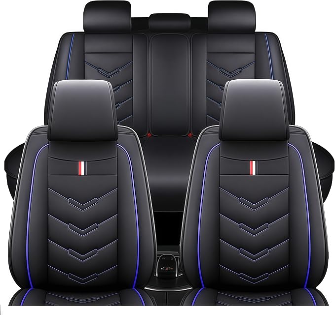 Leather Car Seat Covers Fit for LR LR4 2009-2016, 5 Seater Waterproof and by TENDER+GLOW