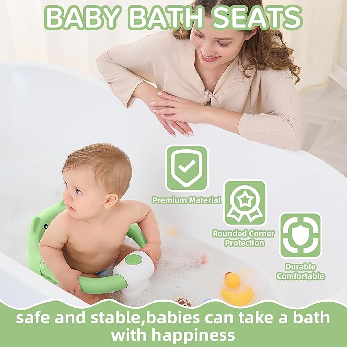 Baby Bath Seat for Babies 6 Months & up, Non-Slip Toddler Bath Seats for Babies - Image 2
