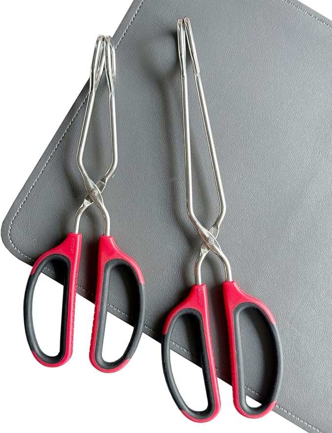 Stainless Steel Scissor Tongs 10-Inch and 12-Inch Set - Image 8