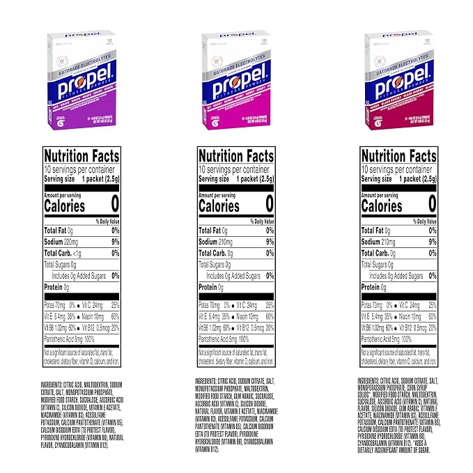 Propel Electrolyte Enhanced Water Drink Mix Powder Packets, Grape Variety Pack - Image 2