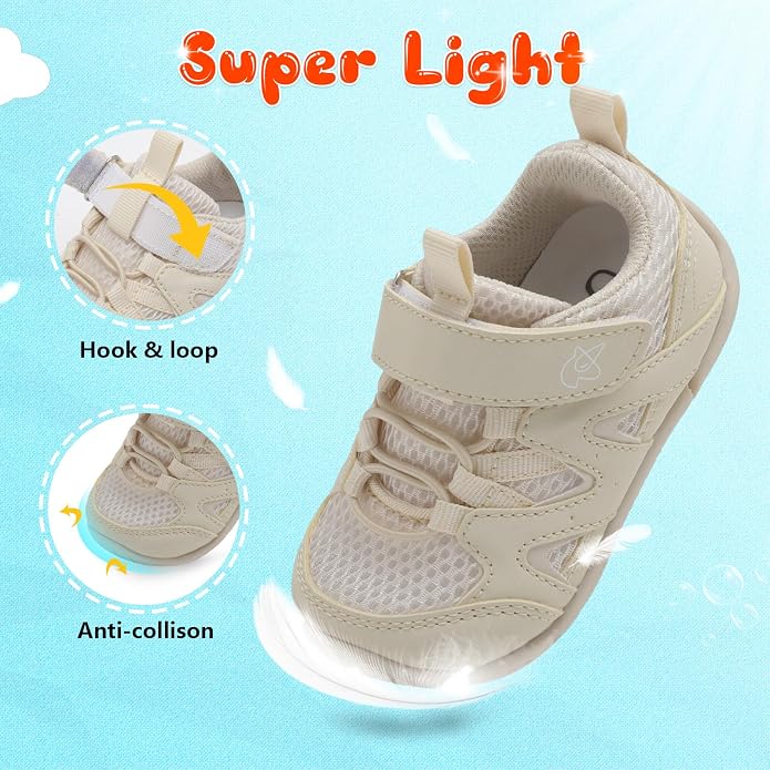 LeIsfIt Baby Shoes Boys Girls First Walking Shoes Non-Slip Toddler Breathable - Image 5