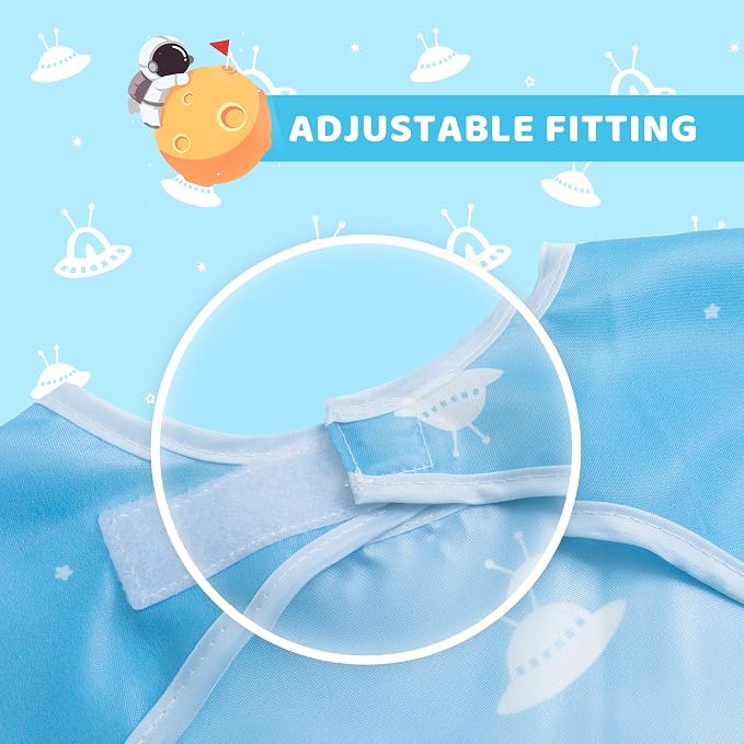 Little Dimsum Baby Bib with Pocket Waterproof Toddler Bibs Infant Feeding Bibs - Image 4
