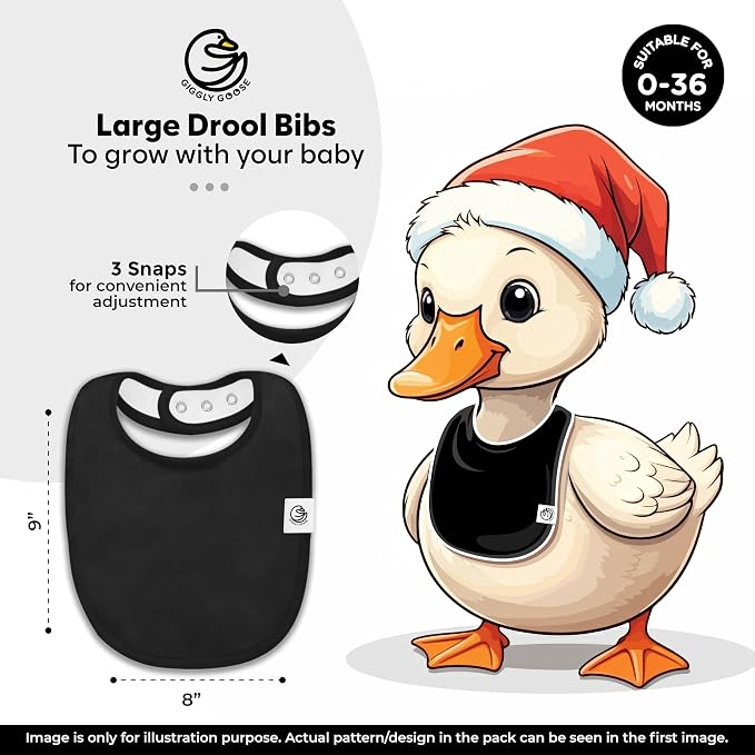 3 Pack Baby Bibs for Boys & Girls | Cotton, Absorbent Drooling & Teething Bib | - Image 2