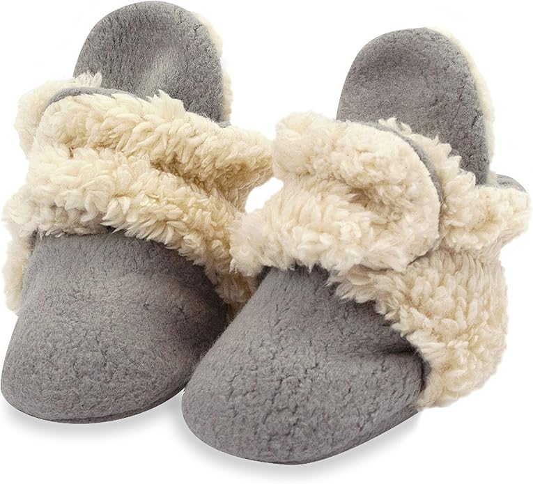 Zutano Unisex Fleece Baby Booties, Two Snap Closure, Newborn to 24 Months by Zutano