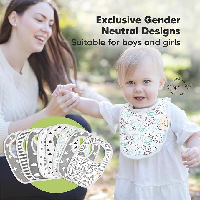8-Pack Organic Baby Bibs for Boys, Girls - Image 6