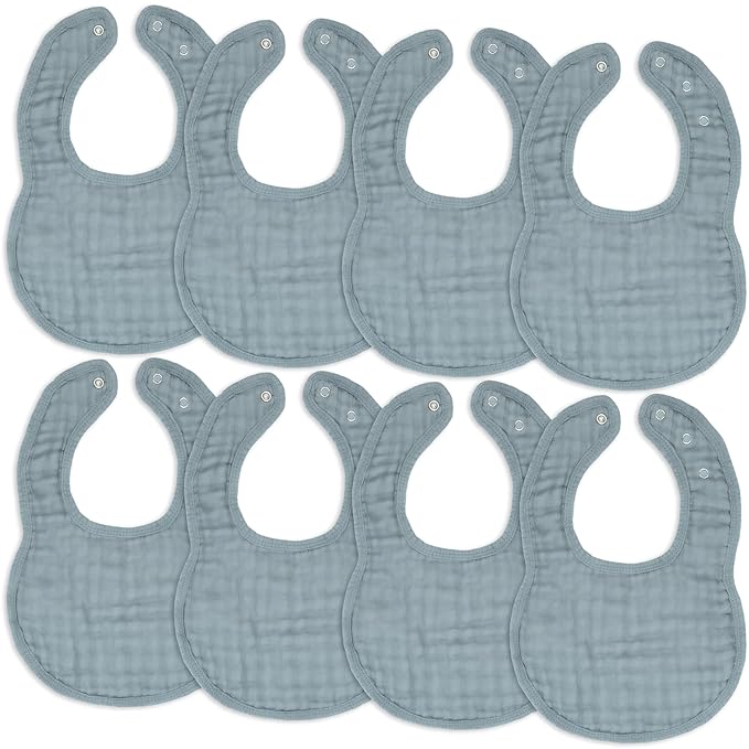 Comfy Cubs Muslin Bibs for Babies, Drool and Teething Bib, Adjustable Snaps by ComfyCubs