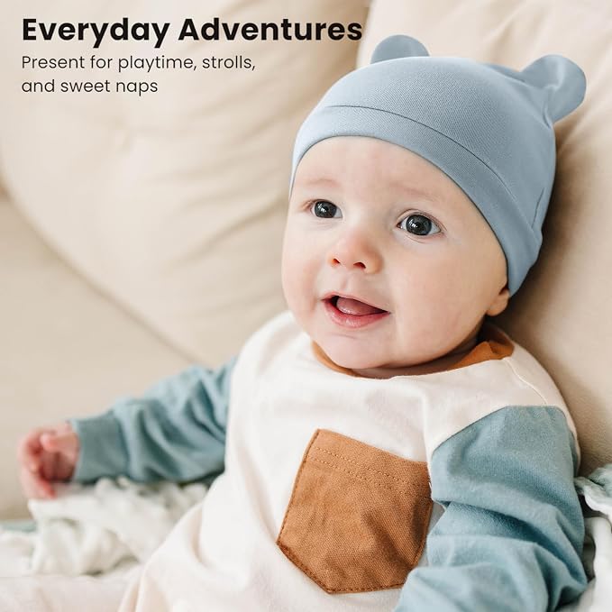 Konssy 6-Pack Baby Newborn Hats - Image 3