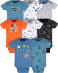 Gerber baby-boys 8-pack Short Sleeve Onesies Bodysuits by Gerber