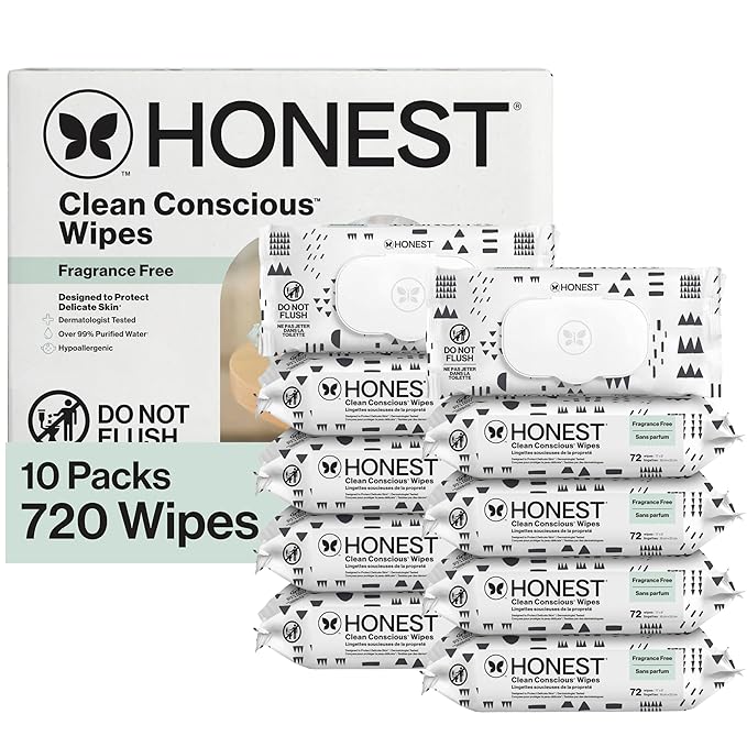 The Honest Company Clean Conscious Multi-Use Wipes, Unscented Hypoallergenic by TheHonestCompany