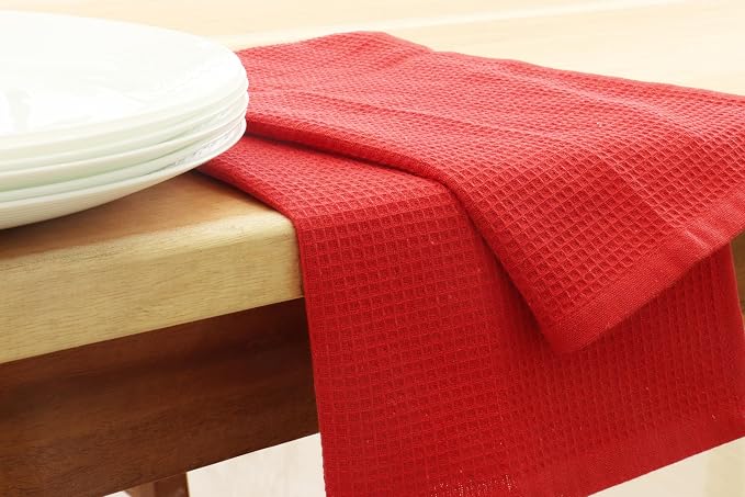 PurpleEssences Waffle Weave Kitchen Towel, 100% Cotton - Image 5