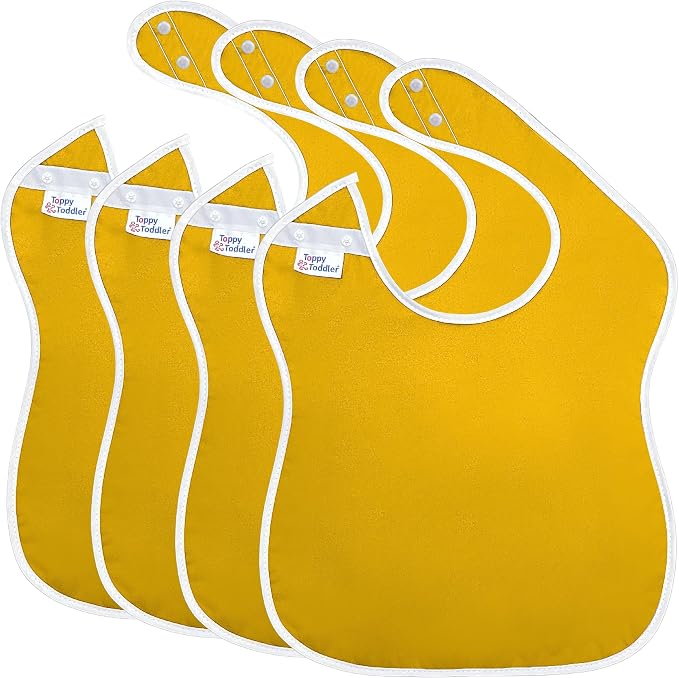 Large Waterproof Bibs Primary Collection by ToppyToddlerUSA