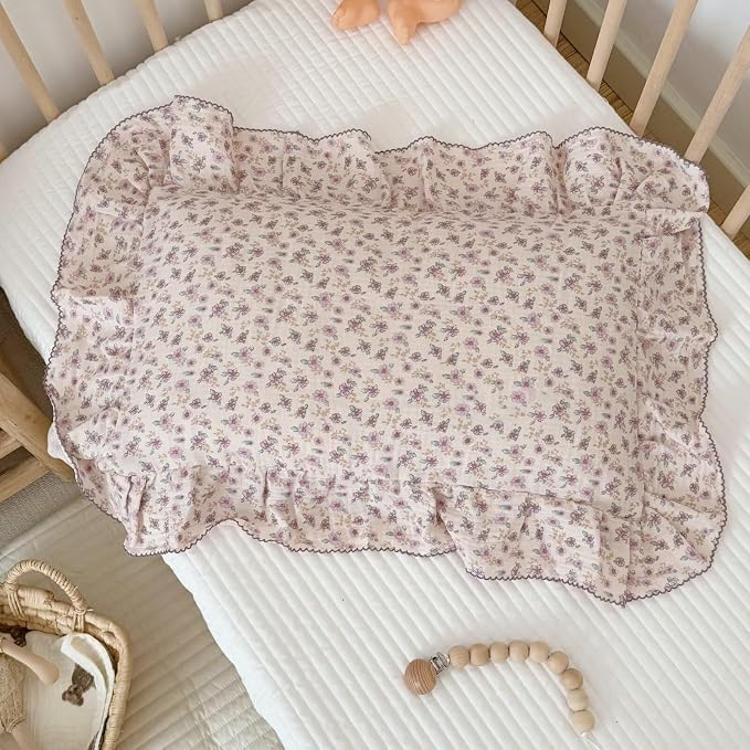 BuLuTu Purple Flower Print Kids Pillow Cases 20"x26" Fit by BuLuTu
