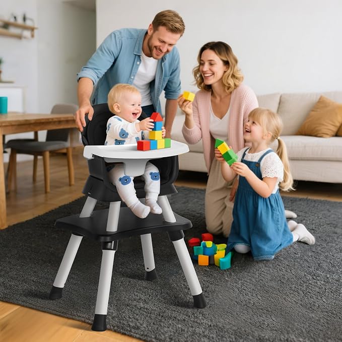Baby High Chair, 8 in 1 Convertible Highchairs - Image 6