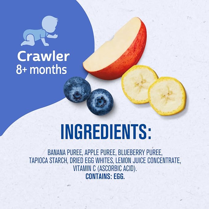 Gerber Stage 3 Baby Food Snacks, Banana Apple Blueberry Whipped Melts, Baby Led - Image 11