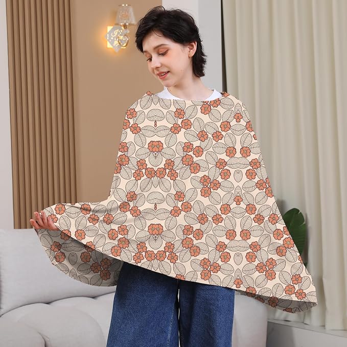 Multi-use Nursing Cover for Breastfeeding, 360°Full Coverage Nursing Poncho - Image 2