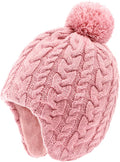 Duoyeree Kids Beanie Hat for Boys Girls Pom-pom Kint Hats Cozy Lining Winter by Duoyeree